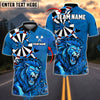BlueJose Darts Lion Roaring Beast Style Personalized Name, Team Name Shirt (4 Colors)