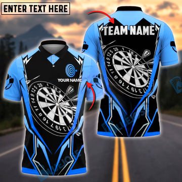 BlueJose Darts Precision Bullseye Graphic Personalized Name, Team Name Shirt (4 Colors)
