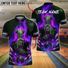 BlueJose Bowling Viking Warrior Flame Customized Name, Team Name 3D Shirt (4 Colors)