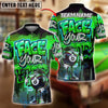 BlueJose Billiards 8 Ball Graffiti Street Art Face Your Fear Style Personalized Name, Team Name Unisex Shirt (4 Colors)