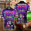 BlueJose Billiards 8 Ball Graffiti Street Art Face Your Fear Style Personalized Name, Team Name Unisex Shirt (4 Colors)