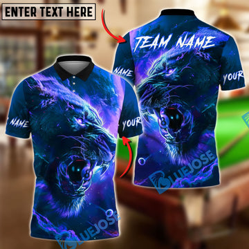 BlueJose Billiards 8 Galaxy Lion Personalized Name, Team Name Unisex Shirt (4 Colors)
