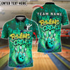 BlueJose Bowling And Pins Spray Bowling Crew Customized Name, Team Name 3D Shirt (4 Colors)