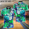 BlueJose Bowling And Pins Street Art Explosion Customized Name, Team Name 3D Shirt (4 Colors)