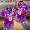 BlueJose Bowling And Pins Street Art Explosion Customized Name, Team Name 3D Shirt (4 Colors)