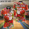 BlueJose Bowling And Pins Street Art Explosion Customized Name, Team Name 3D Shirt (4 Colors)