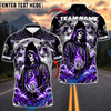BlueJose Darts Grim Reaper Flame Skull Customized Name, Team Name 3D Shirt (4 Colors)