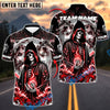 BlueJose Darts Grim Reaper Flame Skull Customized Name, Team Name 3D Shirt (4 Colors)