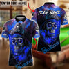 BlueJose Billiards 8 Ball Pirate Skull Flame Personalized Name, Team Name Unisex Shirt (4 Colors)