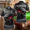 BlueJose Billiards 8 Ball Skull Spider Web Eyes Personalized Name, Team Name Unisex Shirt (4 Colors)