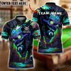 BlueJose Billiards 8-Ball Crazy Skull Jocker Colorful Graffiti Personalized Name, Team Name Unisex Shirt (4 Colors)