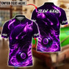 BlueJose Billiards 8 Ball Lightning Wolf Personalized Name, Team Name Unisex Shirt (4 Colors)