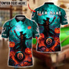 BlueJose Billiards 8-Ball Halloween Pumpkin Scarecrow 2 Personalized Name, Team Name Unisex Shirt (4 Colors)