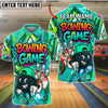 BlueJose Bowling Graffiti Style Cartoon Customized Name, Team Name 3D Shirt (4 Colors)