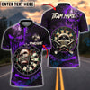 BlueJose Darts Skull Target Gothic Style Personalized Name, Team Name Shirt (4 Colors)