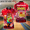 BlueJose Bowling And Pins Tiger Beer Neon Glow Customized Name, Team Name 3D Shirt (4 Colors)
