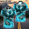BlueJose Darts Phoenix Fire Bird Theme Customized Name, Team Name 3D Shirt (4 Colors)