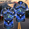 BlueJose Darts American Liberty Eagle Fire Design Customized Name, Team Name 3D Shirt (4 Colors)