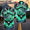 BlueJose Darts American Liberty Eagle Fire Design Customized Name, Team Name 3D Shirt (4 Colors)