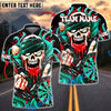 BlueJose Darts Skull Chains Zombie Blood Customized Name, Team Name 3D Shirt (4 Colors)