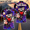 BlueJose Darts Skull Chains Zombie Blood Customized Name, Team Name 3D Shirt (4 Colors)