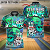 BlueJose Bowling Funky Love Ball Cool Graffiti Style Customized Name, Team Name 3D Shirt (4 Colors)