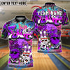 BlueJose Bowling Funky Love Ball Cool Graffiti Style Customized Name, Team Name 3D Shirt (4 Colors)