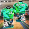 BlueJose Bowling Detective Ball Solving Pin Mystery Customized Name, Team Name 3D Shirt (4 Colors)