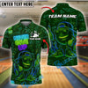 BlueJose Neon Bowling Shirt - Never Give Up Customized Name, Team Name 3D Shirt (4 Colors)