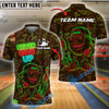 BlueJose Neon Bowling Shirt - Never Give Up Customized Name, Team Name 3D Shirt (4 Colors)