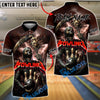 BlueJose Bowling And Pins Grim Reaper Style Customized Name, Team Name 3D Shirt (4 Colors)