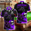 BlueJose Billiards 8-Ball Panther Design Personalized Name Shirt (4 Colors)