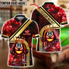 BlueJose Billiards King 8 Ball Golden Fire Design Personalized Name Shirt (4 Colors)