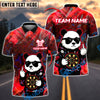 BlueJose Darts Cool Panda Graffiti Style Customized Name, Team Name 3D Shirt (4 Colors)