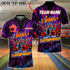 BlueJose Bowling And Pins Neon Superpower Funny Quote Customized Name 3D Shirt (4 Colors)