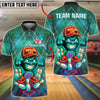 BlueJose Bowling And Pins Neon Bowling Life Cartoon Ball With Pins Customized Name 3D Shirt (4 Colors)