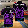 BlueJose Bowling Neon Dabbing Ball & Pins Customized Name, Team Name 3D Shirt (4 Colors)