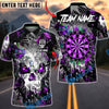 BlueJose Darts Skull Art Grunge Color Burst Multicolor Options Personalized Name Shirt (4 Colors)
