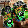 BlueJose Billiards 8-Ball Skull Flame Graffiti Stay Chill Customized Name, Team Name 3D Shirt (4 Colors)