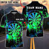 BlueJose Darts Neon Splash Impact Style Multicolor Options Personalized Name Shirt (4 Colors)