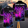 BlueJose Darts Neon Splash Impact Style Multicolor Options Personalized Name Shirt (4 Colors)