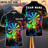 BlueJose Darts Neon Splash Impact Style Multicolor Options Personalized Name Shirt (4 Colors)