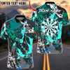 BlueJose Darts Paint Splash Style Multicolor Options Personalized Name Shirt (4 Colors)