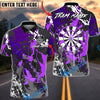 BlueJose Darts Paint Splash Style Multicolor Options Personalized Name Shirt (4 Colors)