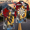 BlueJose Darts Paint Splash Style Multicolor Options Personalized Name Shirt (4 Colors)