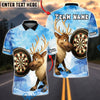 BlueJose Darts Reindeer Christmas Dartboard Winter Personalized Name, Team Name Unisex Shirt (4 Colors)