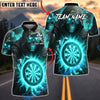 BlueJose Darts Grim Reaper Fire Hand Dartboard Personalized Name, Team Name Unisex Shirt (4 Colors)