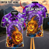 BlueJose Darts Dartboard Flaming Halloween Skull Lightning Personalized Name, Team Name Unisex Shirt (4 Colors)