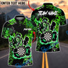 BlueJose Darts Graffiti Bear Dartboard Neon Splash Multicolor Options Personalized Name Shirt (4 Colors)