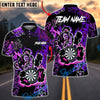 BlueJose Darts Graffiti Bear Dartboard Neon Splash Multicolor Options Personalized Name Shirt (4 Colors)